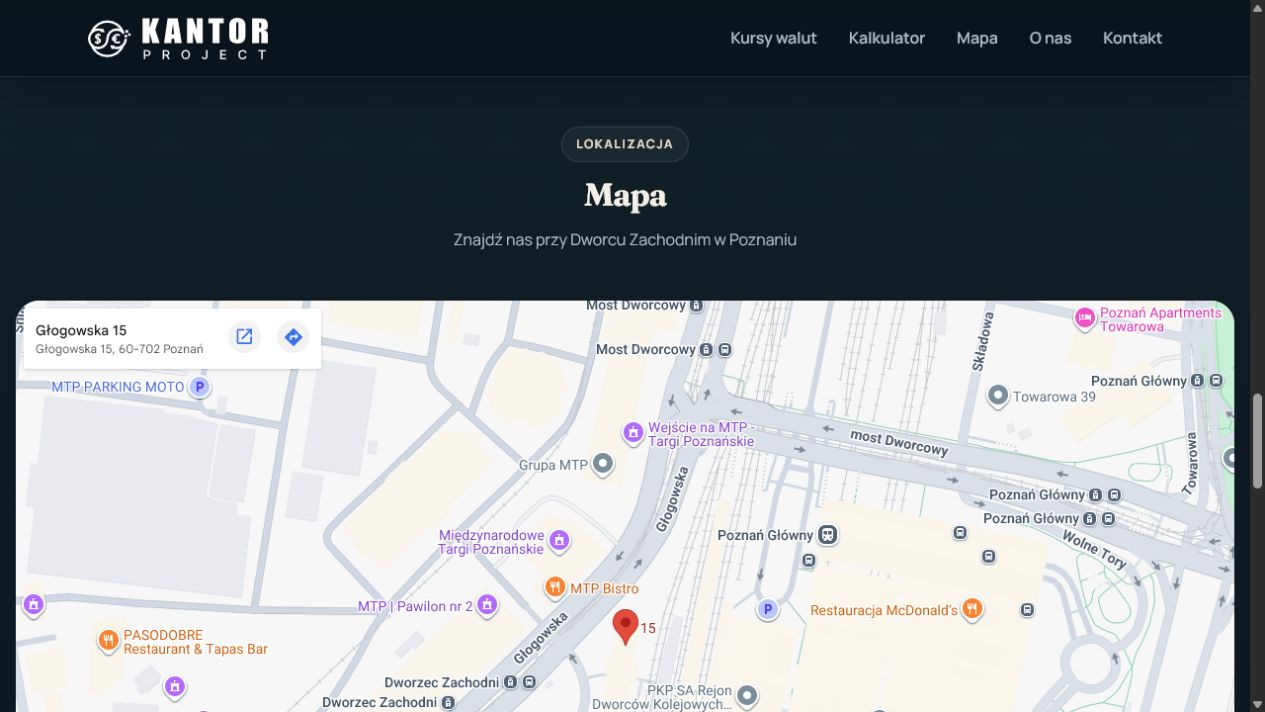 Kantor Project — Карта та локальний маршрут
