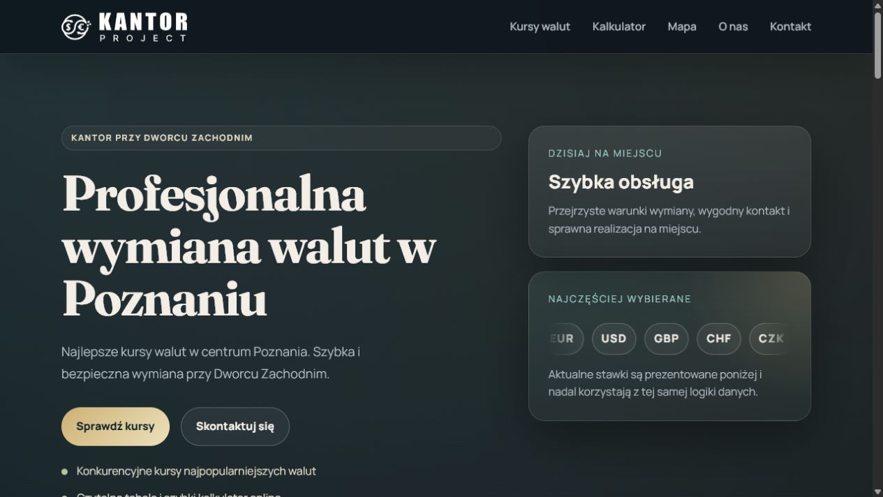 Kantor Project — Локальний бізнес · Web-застосунок